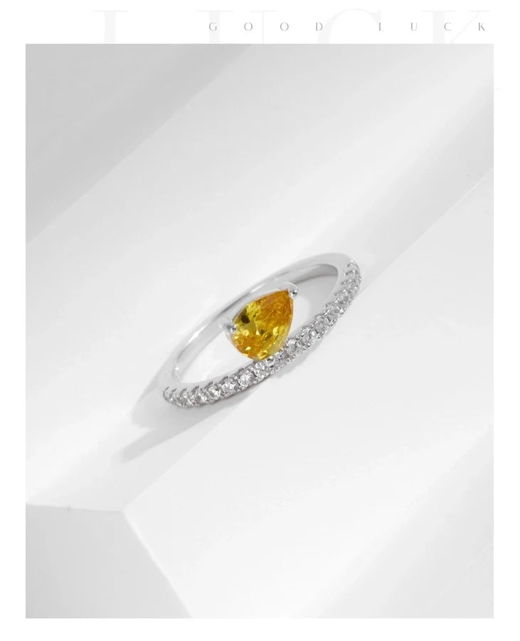 Rhodium-beschichtete 925 Sterling Silber Zirkon Geometrische Ringe 925 Sterling Silber Ringe | Shop Nory