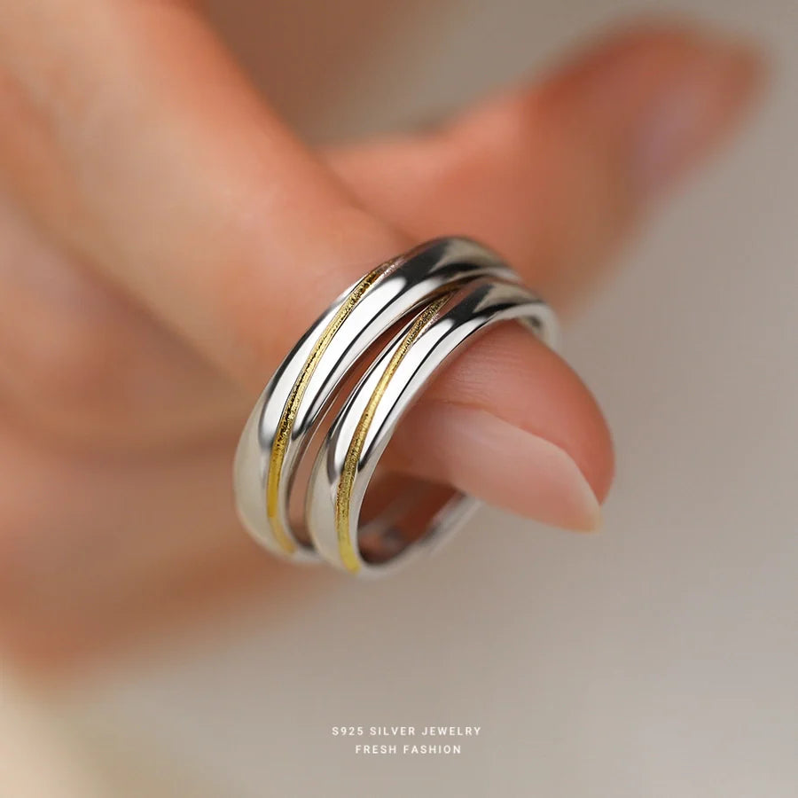 925 Sterling Silver Linien Offene Ringe 925 Sterling Silver Ringe | Shop Nory