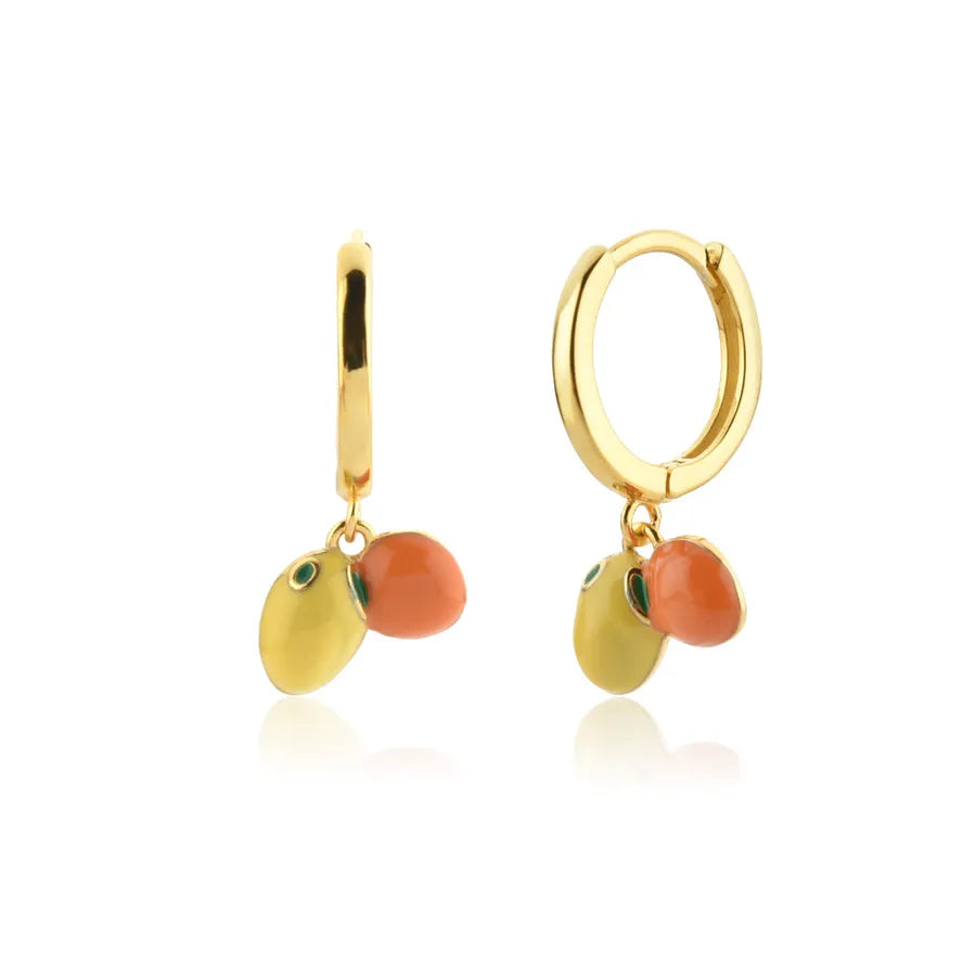 1 Paar 925 Sterling Silber Kirsche Mango Tropfen Ohrringe | Shop Nory