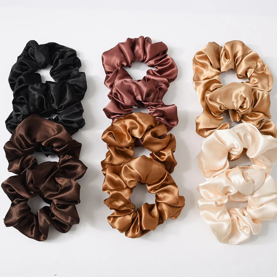 Satin Scrunchies in verschiedenen Naturtönen | Shop Nory