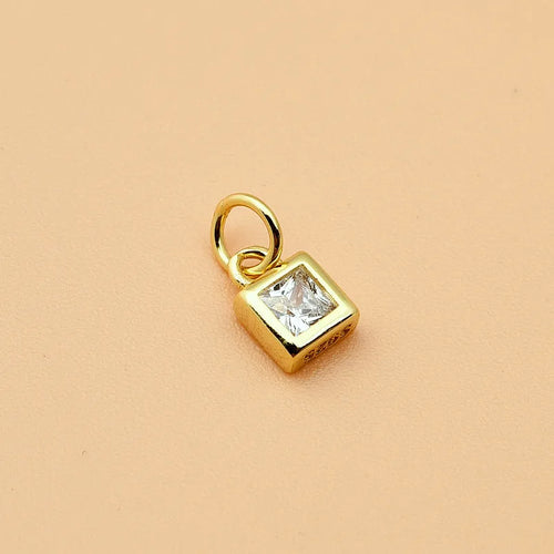 1 Stück 4*6mm Loch 2~2,9mm 925 Sterling Silber Zirkon Geometrisch Polierter Anhänger Schmuck Zubehör | Shop Nory