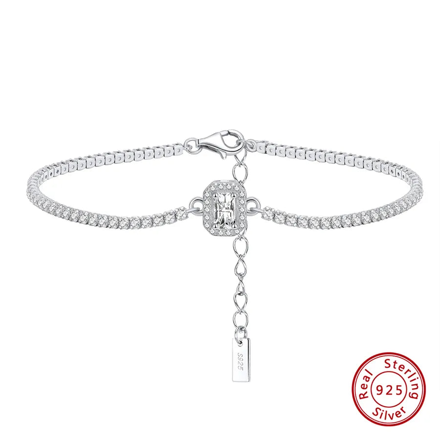 925 Sterlingsilber Tennisarmband Einfacher Stil Klassischer Stil Koreanischer Stil | Shop Nory