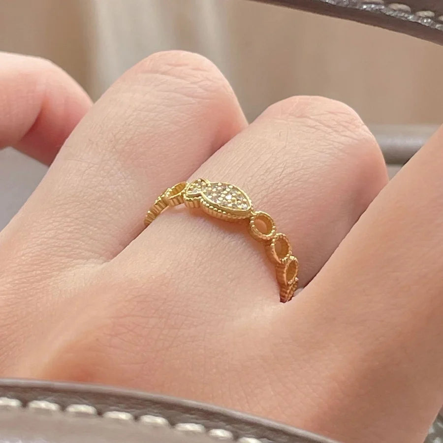 925 Sterling Silber Zirkon Fisch Offene Ringe 925 Sterling Silber Ringe | Shop Nory