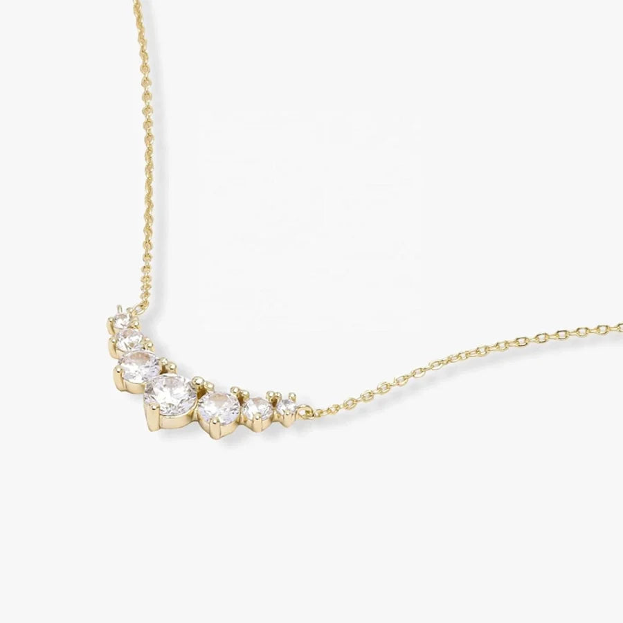 925 Sterling Silber Zirkon Kabelkette Geometrische Halskette | Shop Nory