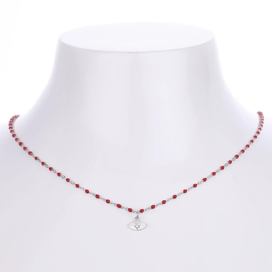 925 Sterling Silber 925 Sterling Silber Rack Beschichtet Langanhaltend Beschichtet Zirkon Einlage Auge Anhänger Halskette | Shop Nory
