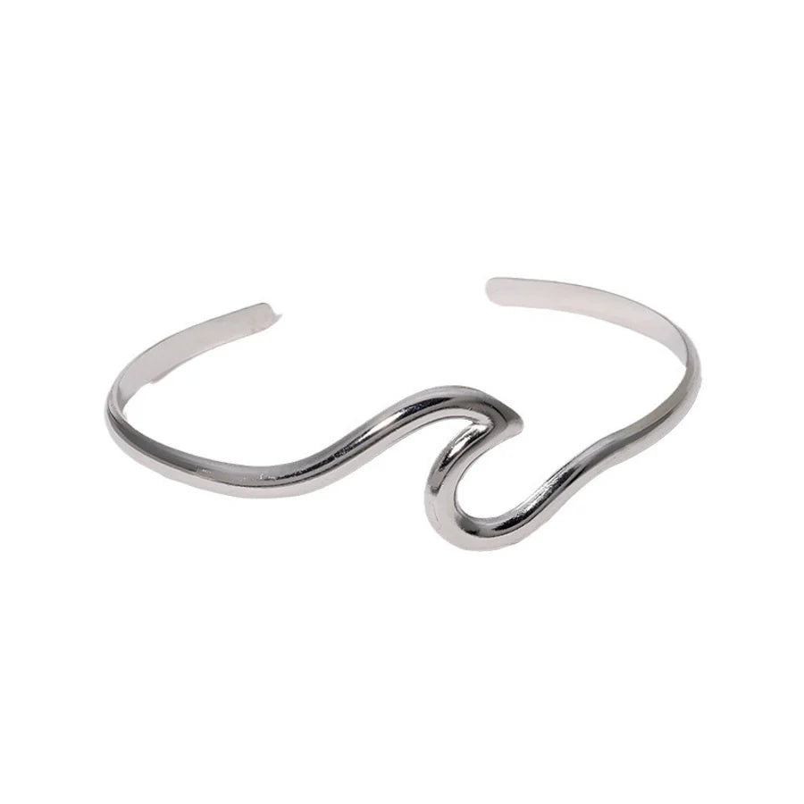 Armband "Finesse" Bangle in Edelstahl - 18k vergoldet | Shop Nory