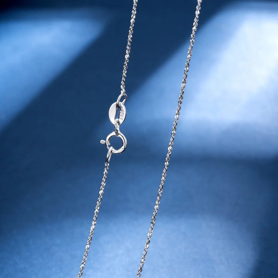 925 Sterling Silber Melonensamen Kette Kabelkette Schmelzkette Beschichtung Geometrische Halskette | Shop Nory