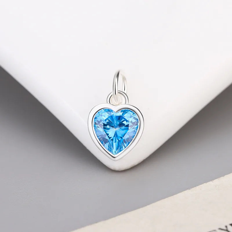 1 Stück 7.2*9mm 925 Sterling Silber Zirkon Herzform Polierter Anhänger Schmuck Zubehör | Shop Nory