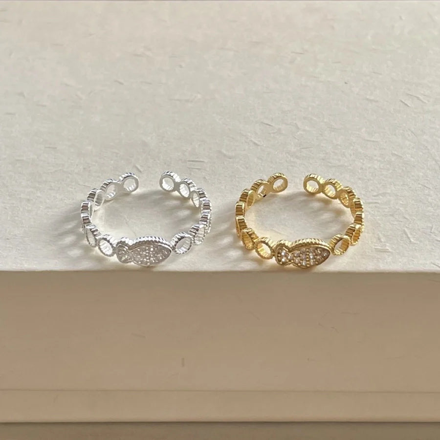 925 Sterling Silber Zirkon Fisch Offene Ringe 925 Sterling Silber Ringe | Shop Nory
