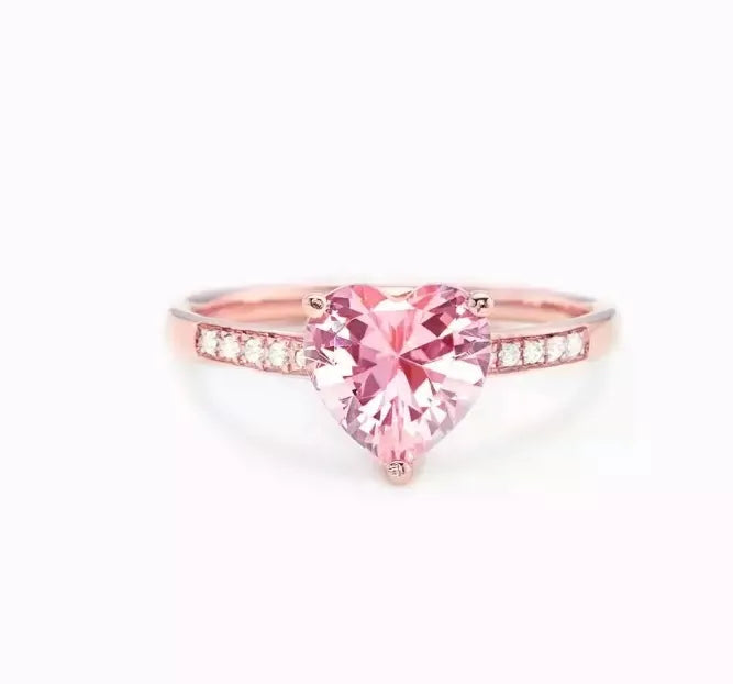 925 Sterling Silber Zirkon Herzform Ringe 925 Sterling Silber Ringe | Shop Nory