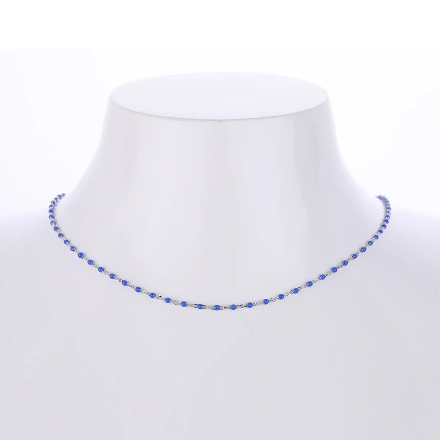 925 Sterling Silber Rack Plated Plated Langlebige Plated Kabelkette Geometrische Halskette | Shop Nory