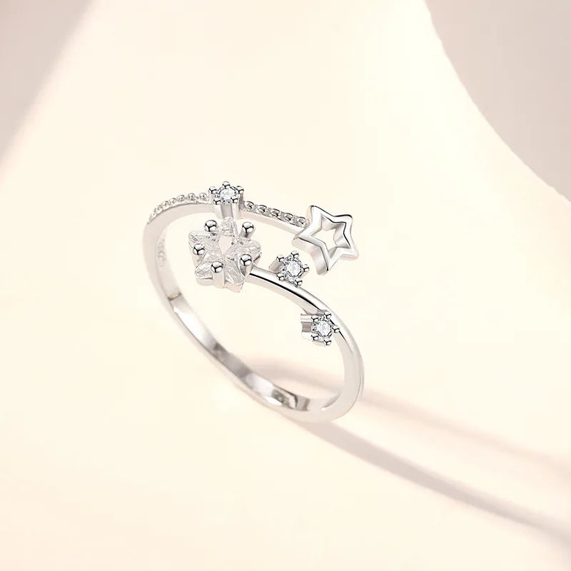 925 Sterling Silver Zirkon Stern Offene Ringe | Shop Nory