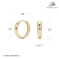 1 Paar 18K Goldplattierte Weißgoldplattierte Rhodiumplattierte 925 Sterling Silber 925 Sterling Silber 925 Sterling Silber Ohrringe Kreisohrringe | Shop Nory