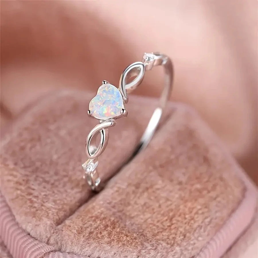 925 Sterlingsilber Opal Herzform Ringe 925 Sterlingsilber Ringe | Shop Nory