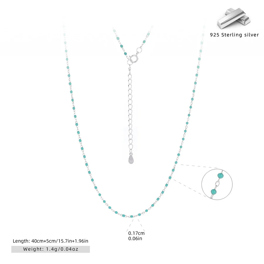 925 Sterling Silber Rack Plated Plated Langlebige Plated Kabelkette Geometrische Halskette | Shop Nory