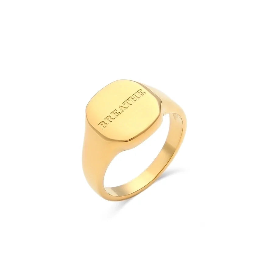 Statement Ring in Edelstahl - 18k vergoldet | Shop Nory