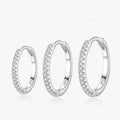 1 Paar 925 Sterling Silber Zirkon Kreis Ohrringe | Shop Nory