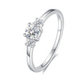 925 Sterling Silber Moissanit Zirkon O-Form Offene Ringe Ringe | Shop Nory