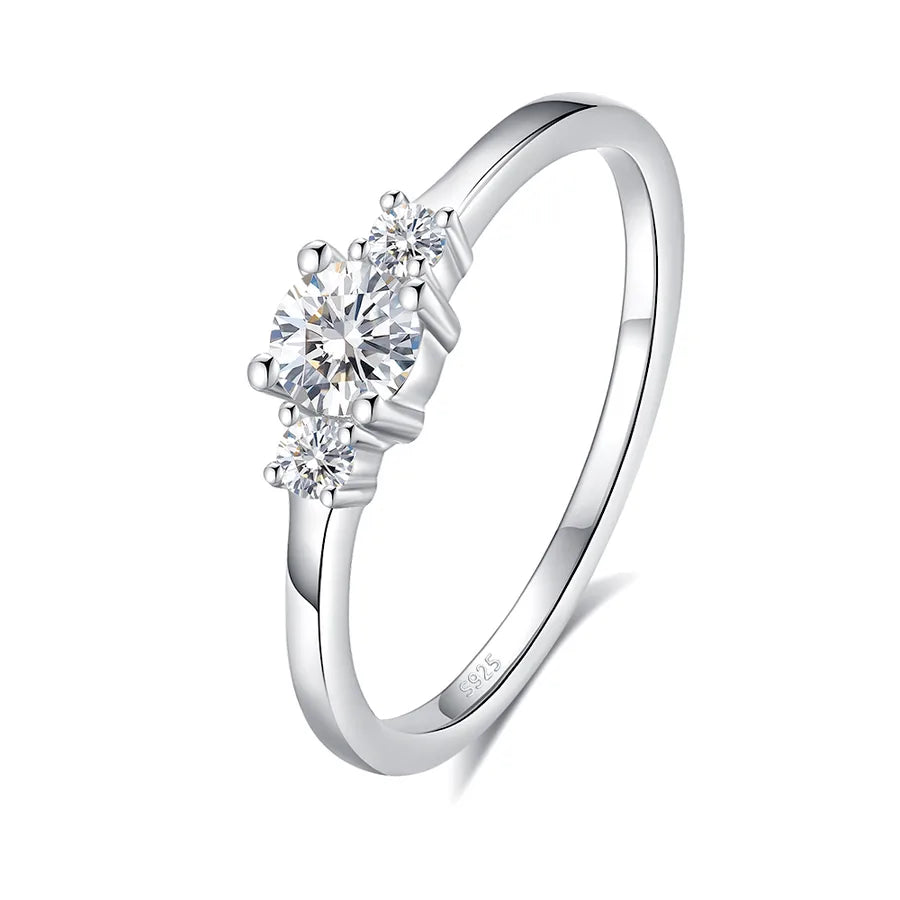925 Sterling Silber Moissanit Zirkon O-Form Offene Ringe Ringe | Shop Nory