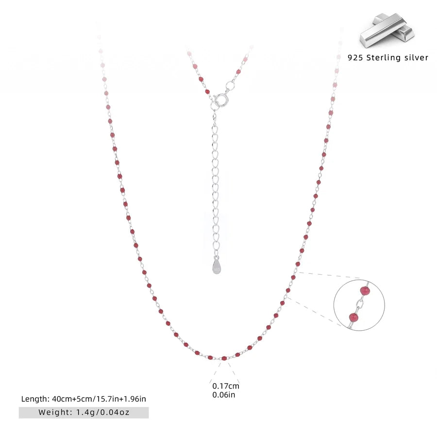 925 Sterling Silber Rack Plated Plated Langlebige Plated Kabelkette Geometrische Halskette | Shop Nory