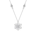 925 Sterling Silber Zirkon Kabelkette Einlage Schneeflocke Anhänger Halskette | Shop Nory