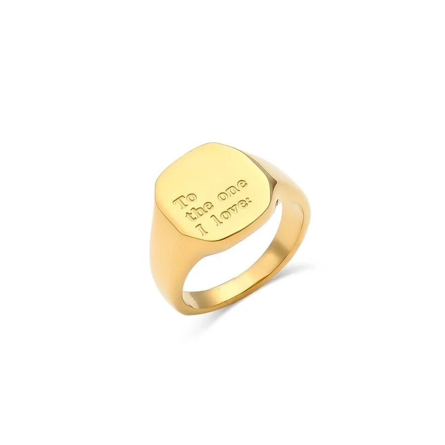 Statement Ring in Edelstahl - 18k vergoldet | Shop Nory