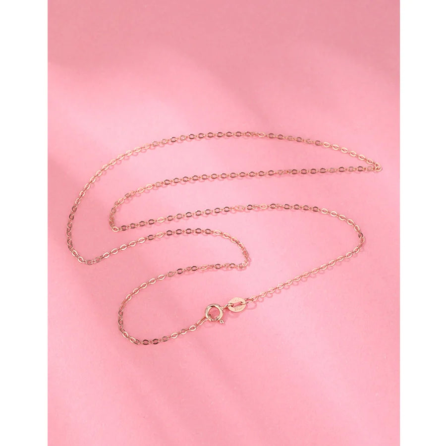 925 Sterling Silver Kabelkette Boxkette Einfarbige Halskette | Shop Nory