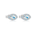 1 Paar 18K vergoldet Weißgold vergoldet 925 Sterling Silber Zirkon 925 Sterling Silber Ohrringe Teufelsauge Ohrstecker | Shop Nory