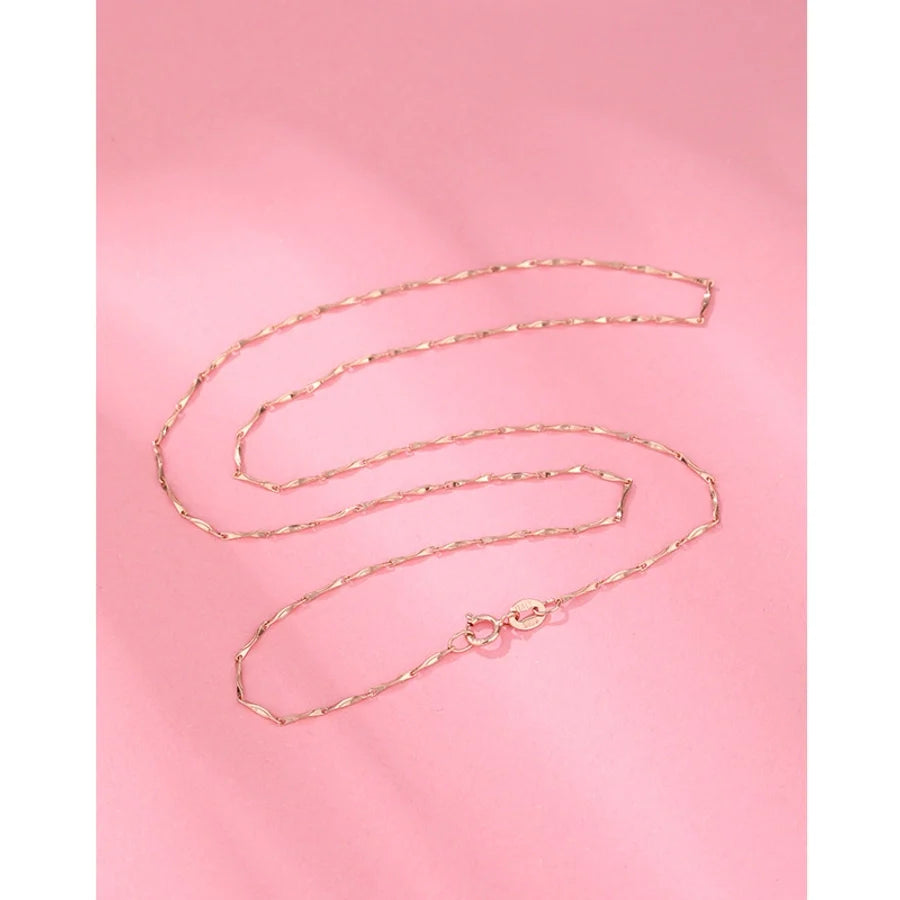 925 Sterling Silver Kabelkette Boxkette Einfarbige Halskette | Shop Nory