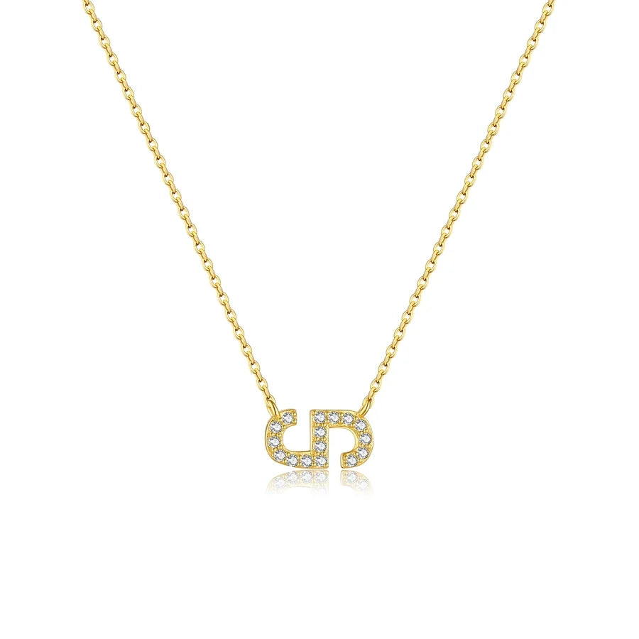 925 Sterling Silber Zirkon Kabelkette Einlage Geometrisches Kreuz Anhänger Halskette | Shop Nory
