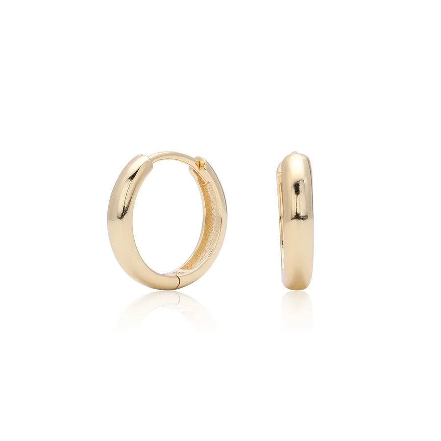 1 Paar 18K Goldplattierte Weißgoldplattierte Rhodiumplattierte 925 Sterling Silber 925 Sterling Silber 925 Sterling Silber Ohrringe Kreisohrringe | Shop Nory