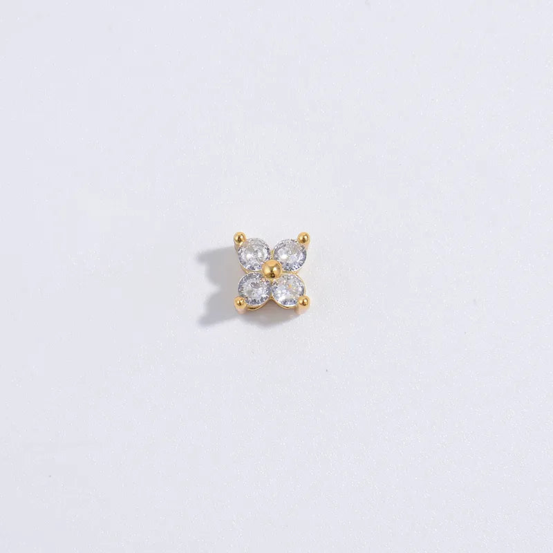 925 Sterling Silber Beschichtete Zirkon O-förmige Kette Beschichtung Vier-Blatt-Klee Anhänger Halskette | Shop Nory