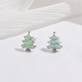 1 Paar 22K goldplattiert rhodiumbeschichtet 925 Sterling Silber Zirkon 925 Sterling Silber Ohrringe Weihnachtsbaum Weihnachtsmütze Obst Ohrstecker | Shop Nory