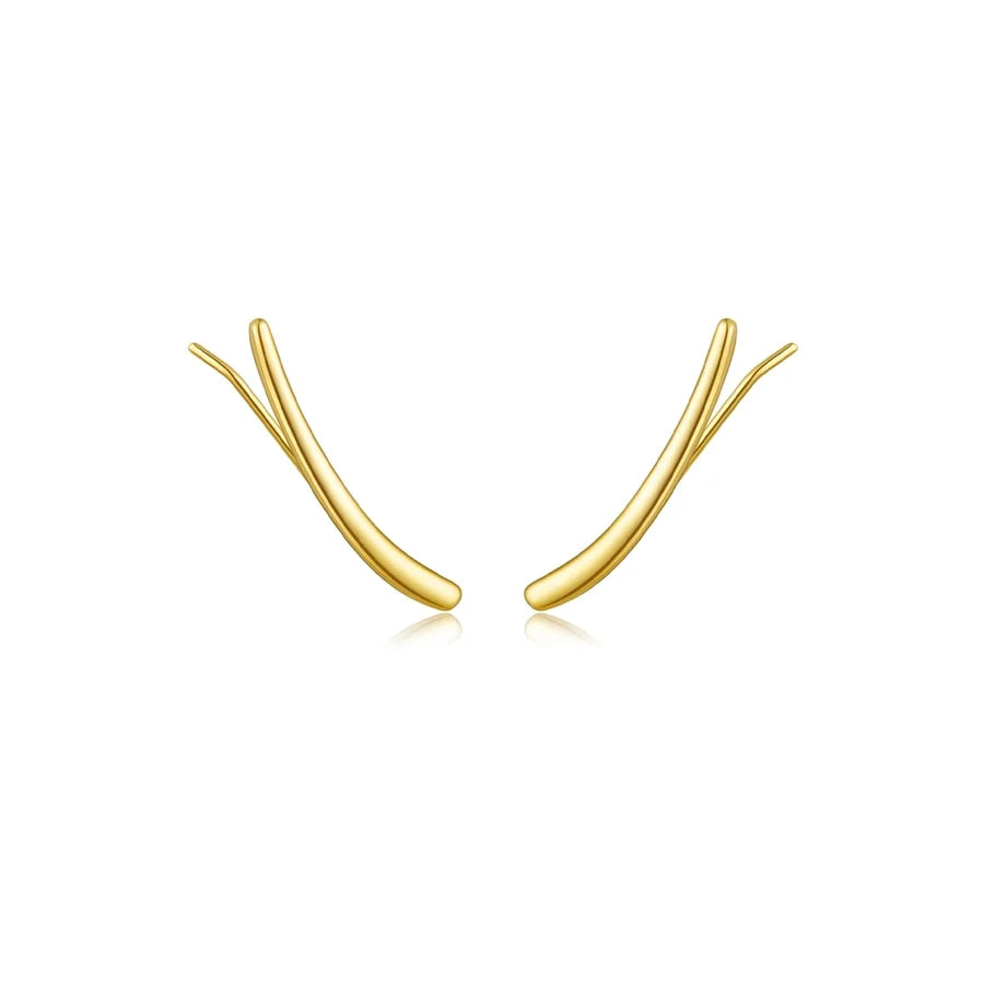 1 Paar 18K Goldbeschichtete Weißgoldbeschichtete 925 Sterling Silber Zirkon 925 Sterling Silber Ohrringe Geometrische Ohrstecker | Shop Nory