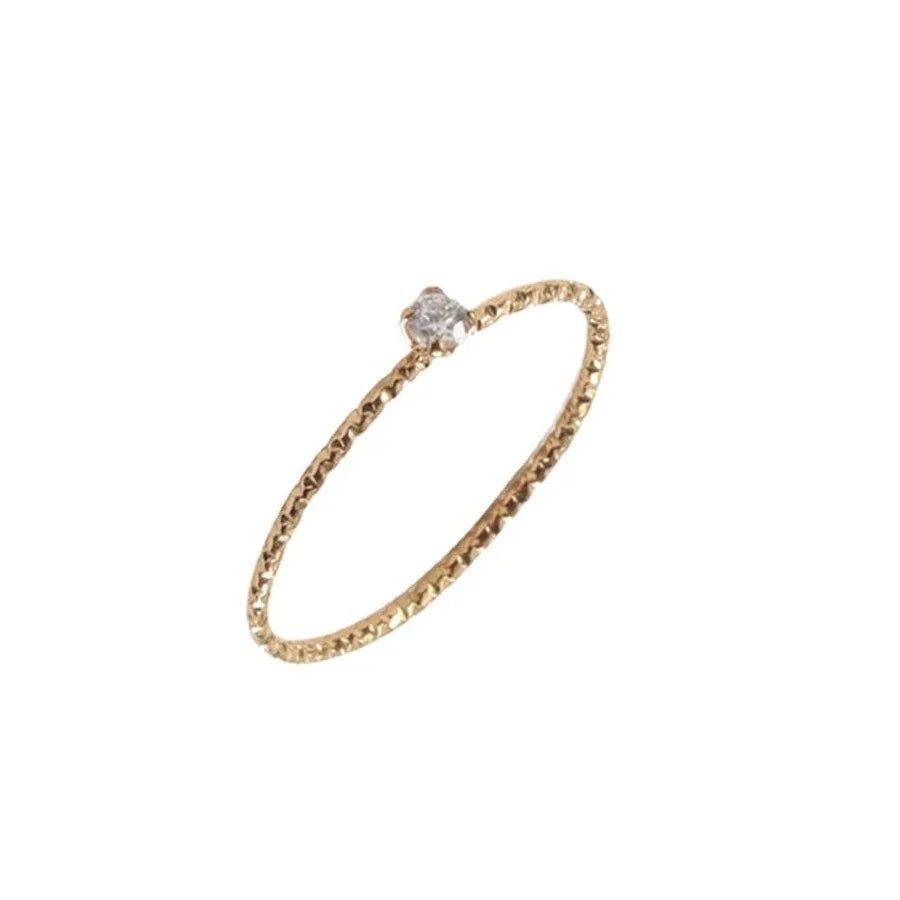 Ring "Audrey" mit Stein zeitlos, elegant - 18k vergoldet | Shop Nory