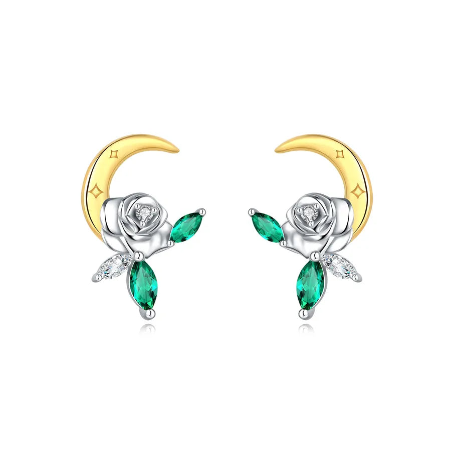 1 Paar 925 Sterlingsilber 925 Sterlingsilber Ohrringe Unendlichkeit Mond Herzform Tropf Ohrringe Ohrstecker | Shop Nory
