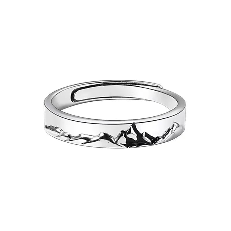 925 Sterlingsilber Bergmeer Welle Offene Ringe 925 Sterlingsilber Ringe | Shop Nory