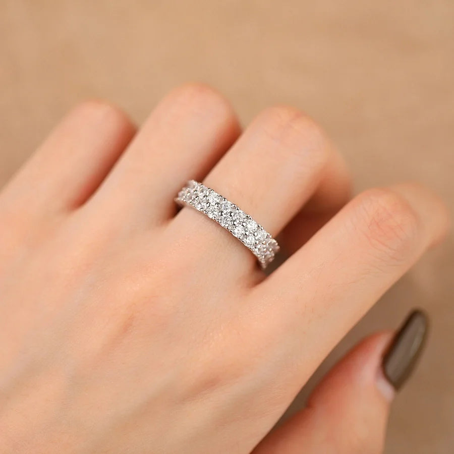 925 Sterling Silber Zirkon Runde Ringe 925 Sterling Silber Ringe | Shop Nory