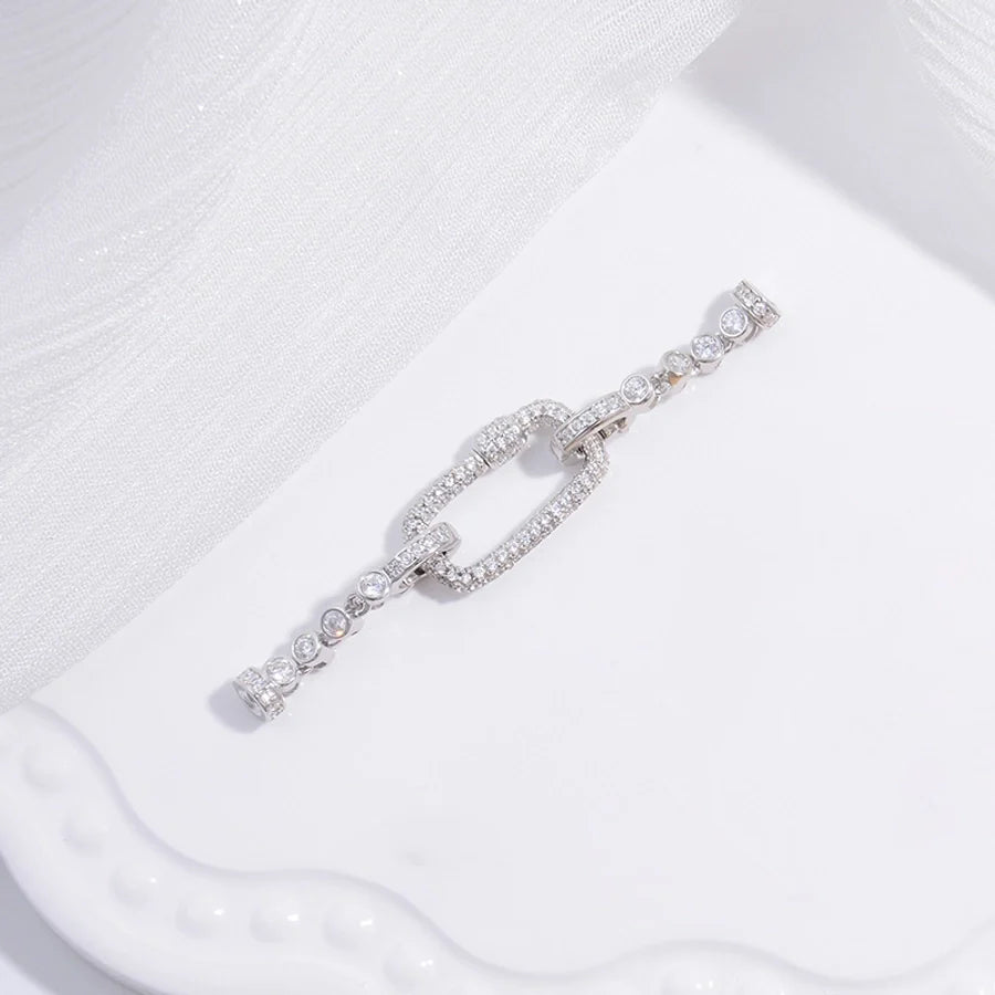 S925 Silber Rechteckige Abnehmbare Taschenbuch Schnalle DIY Perle Jade Armband Halskette Universelle Lange Bein Schnalle Sk78 | Shop Nory