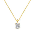 925 Sterling Silver Zircon Kabelkette Beschichtung Geometrische Anhänger Halskette | Shop Nory