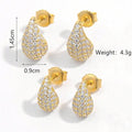 1 Paar 925 Sterling Silber Zirkon 925 Sterling Silber Ohrringe Wassertropfen Ohrstecker | Shop Nory