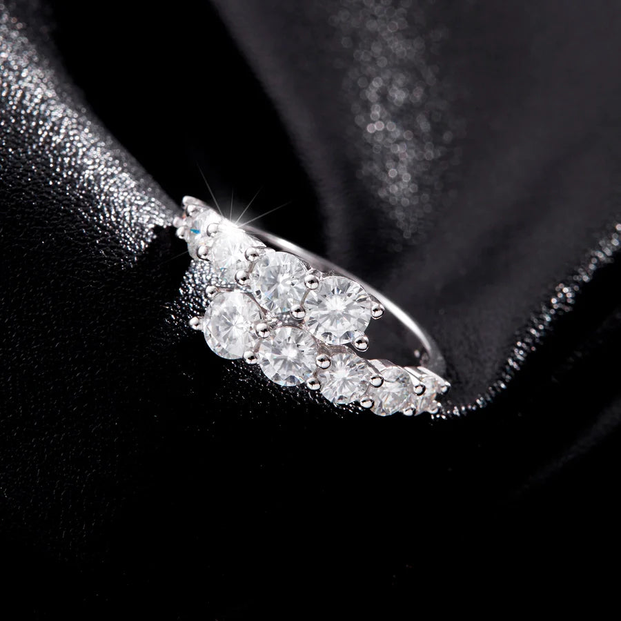 Rhodinbeschichtete 925 Sterling Silber Zirkon Geometrische Ringe 925 Sterling Silber Ringe | Shop Nory