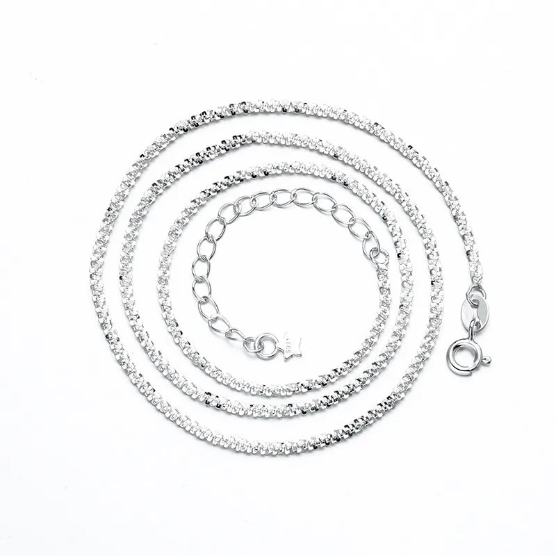 925 Sterling Silver Geflochtene Kette Plattierung Geometrische Halskette | Shop Nory