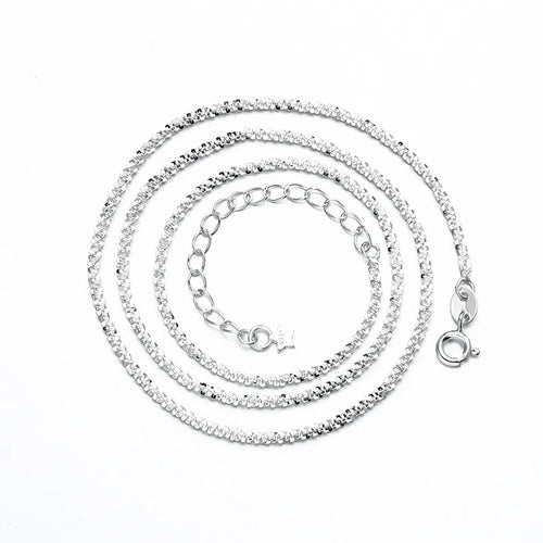 925 Sterling Silver Geflochtene Kette Plattierung Geometrische Halskette | Shop Nory