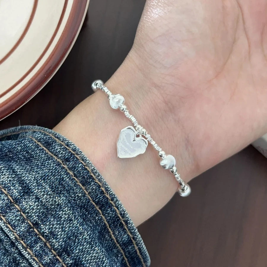 925 Sterling Silber Perlen Kettenarmbänder Eleganter einfacher Stil | Shop Nory