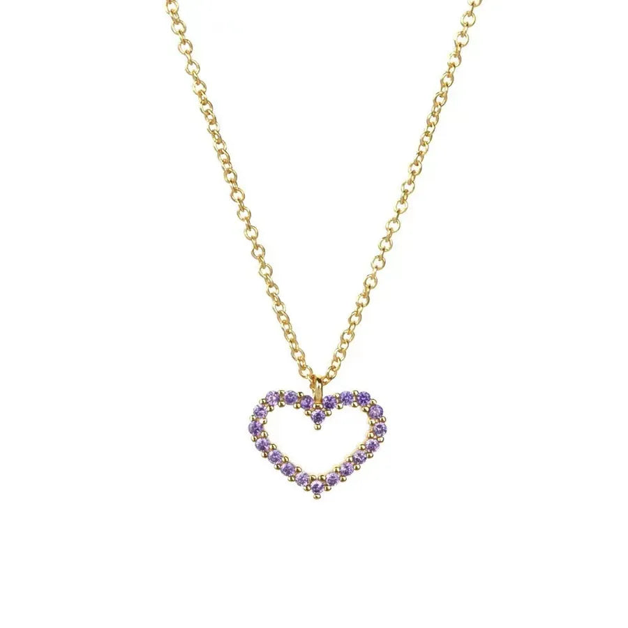 925 Sterling Silber Kabelkette Beschichtung Herzform Anhänger Halskette | Shop Nory