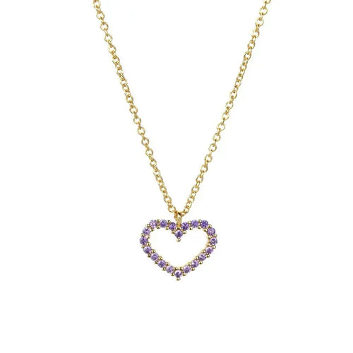 925 Sterling Silber Kabelkette Beschichtung Herzform Anhänger Halskette | Shop Nory