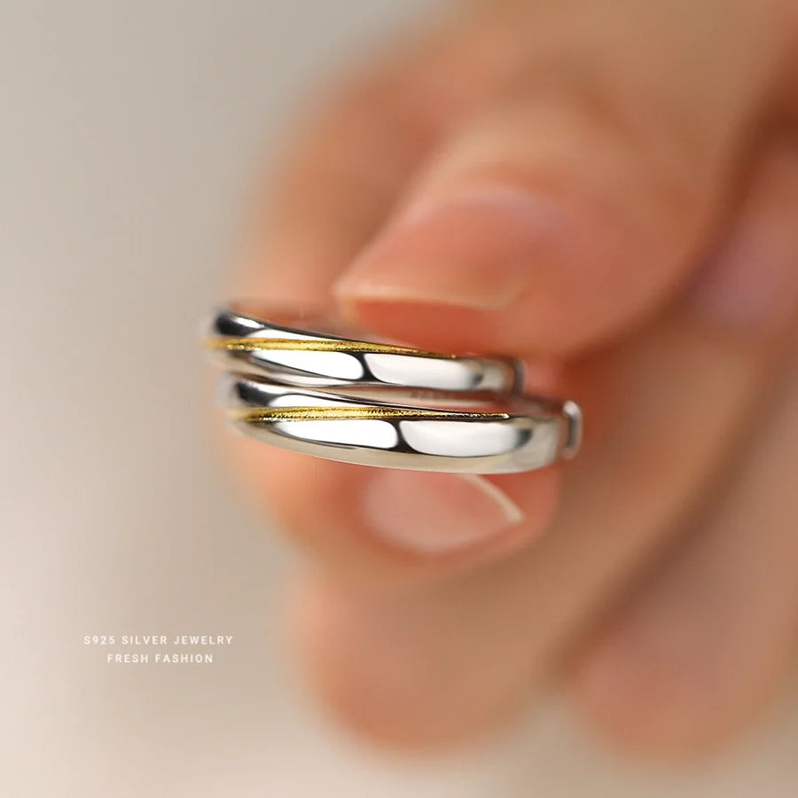 925 Sterling Silver Linien Offene Ringe 925 Sterling Silver Ringe | Shop Nory