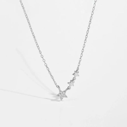 925 Sterling Silber Zirkon Kabelkette Stern Mond Anhänger Halskette | Shop Nory