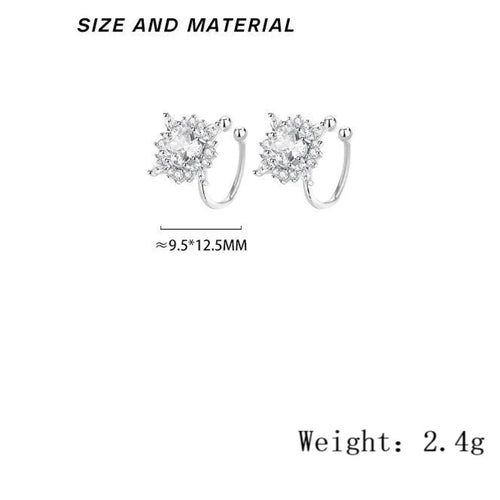 1 Paar 925 Sterling Silber Zirkon 925 Sterling Silber Ohrringe Stern Ohr Cuffs | Shop Nory